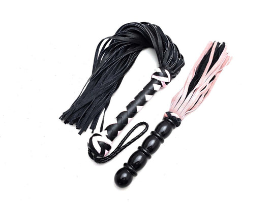 Flogger Leather Paddle Leather Whip Set