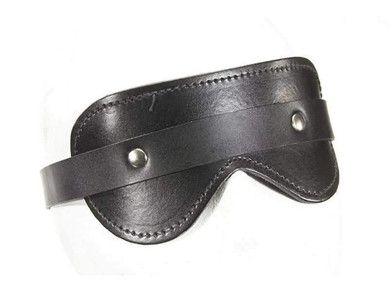 Leather Blindfold  Fur Lining Restraint Gear