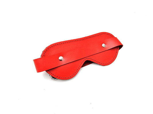 Leather Blindfold  Fur Lining Restraint Gear