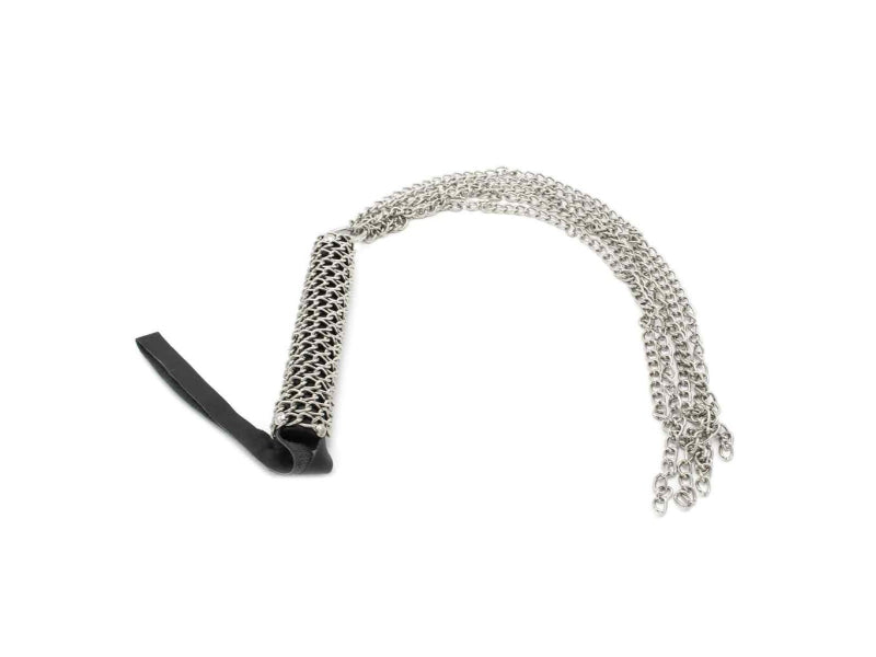 Premium Leather Chain Flogger – Durable, Handmade BDSM Whip for Sensual Play