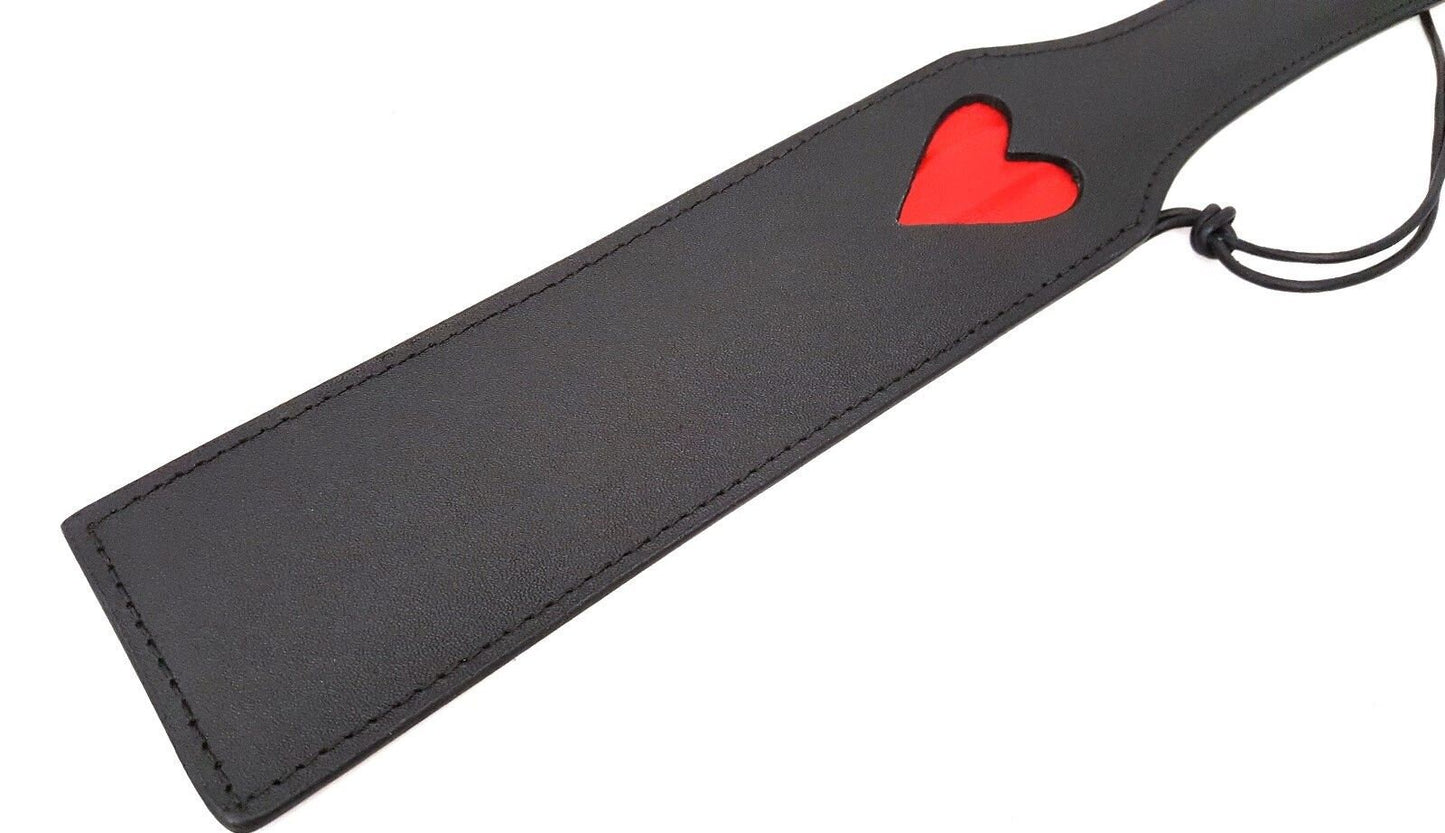 Leather Paddle - Love Heart Leather Paddle - Valentines Love Paddle - Spanking Whip - Tawse - Bdsm Paddle - Paddle - Spanking Paddle.