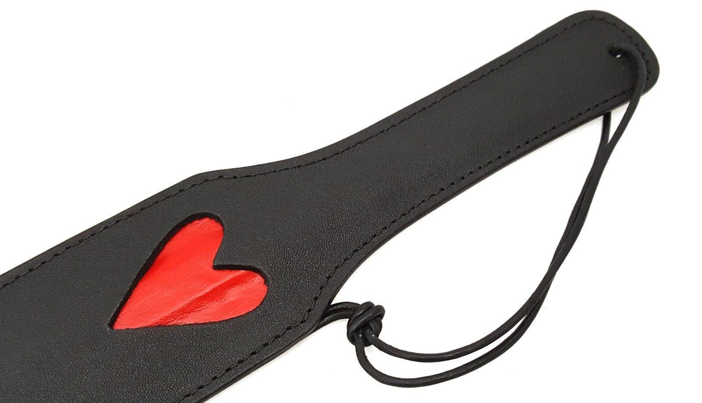 Leather Paddle - Love Heart Leather Paddle - Valentines Love Paddle - Spanking Whip - Tawse - Bdsm Paddle - Paddle - Spanking Paddle.