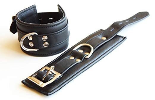 Leather Cuff Set Collar Leather Choker Collar Fur Collar Restraint Collar