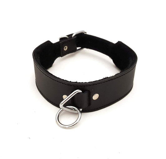 Quality Strong Leather 0-Ring Neck Collar/Slave Collar/ Restraint/Neck Restraint/BDSM Gear/Bondage Collar